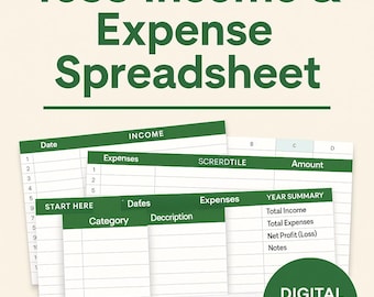 Money Moves 1099 Tax Kit | Track Income and Expenses | Self-Employed, Creatives, Gig Workers | Printable Tax Organizer PDF