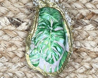 Sujeta servilletas con forma de concha de ostra decorada con decoupage (incluye 24 servilletas)