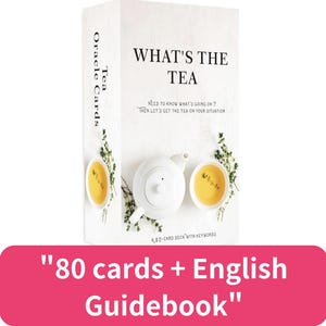WHAT’S THE TEA? Oracle Cards | 80-Card Deck + English Guidebook | Intuitive Sassy Tarot | Spiritual Divination Tool