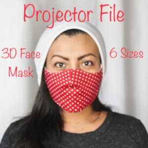3D Face Mask. Projector File Sewing Pattern