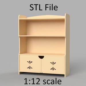 Miniatur Garderobe. STL/STEP-Datei für 3D-Druck im Maßstab 1:12.