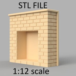 Miniature Fireplace. STL/STEP File for 3D Printing, 1:12 Scale. - Etsy