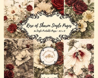 Rose of Saron Digital Junk Journal enkele pagina's.