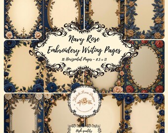 The Royal Rose Keepsake Digital Junk Journal-schrijfpagina's.