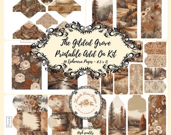 De Gilded Grove Digital Junk Journal-uitbreidingskit.