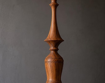 Lampada a sospensione in legno massello di teak / Lampada a sospensione scandinava in stile giapponese / Plafoniera rustica in stile Edison