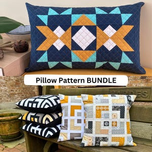 Pillow Pattern Bundle: Urban Crossways + Cosmic Cactus Patterns (PDF Download)