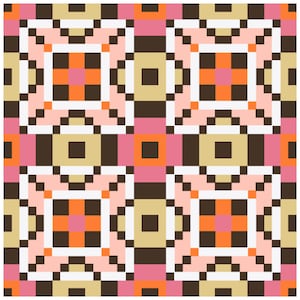 Modern Kaleidoscopic Quilt Pattern: Strip Pieced Yardage Option (PDF Download)