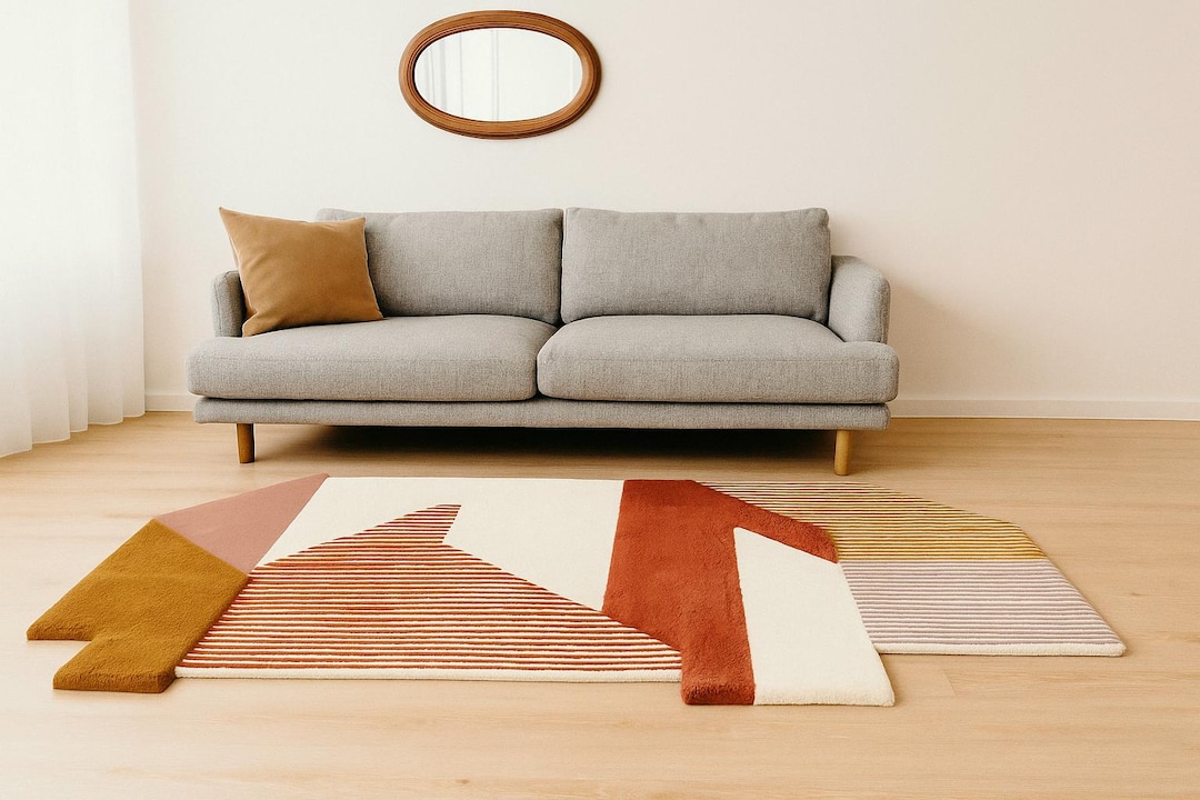 Low Loop Rug Hand Tufted Rug High Low Loop Cut Geometric Wool Area Rugs for ...
