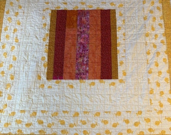 Neue Batik Lap Quilt Decke Handgemachte Maschine genäht Gelb Orange 58x58 ”