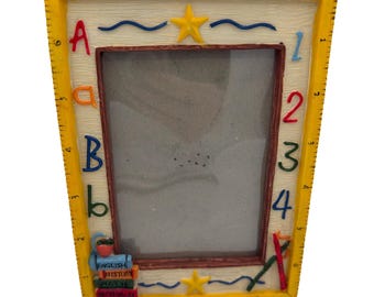 Vintage FOTORAM 3D-Harts Skolbarns Examen 8,5 x 13,5 cm Bild För Dagis