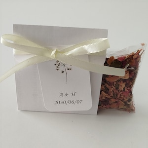 Confetti bags, personalized confetti bags, petals for wedding, 50units