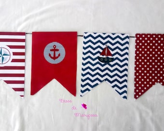 Nautical Garland Printable, Sailor, Boat, Anchor (Digital Download)