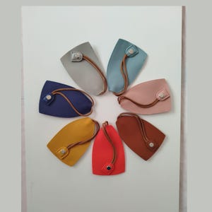 Leather Key Pouch: Car Key Holder Organizer