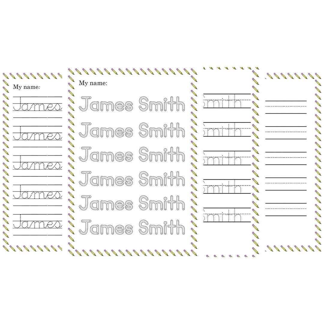 Personalized Name Tracing Worksheet, Learn to Write (digital Download ...