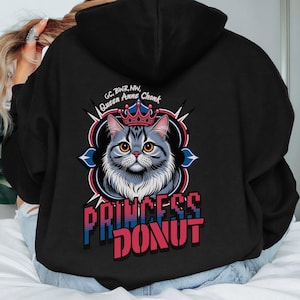 Princess Donut Cat Hoodie, Dungeon Crawler Funny Sweatshirt, Fantasy Reader Gift, For her him, Goddammit Donut shirt, Bookstagram Booktok