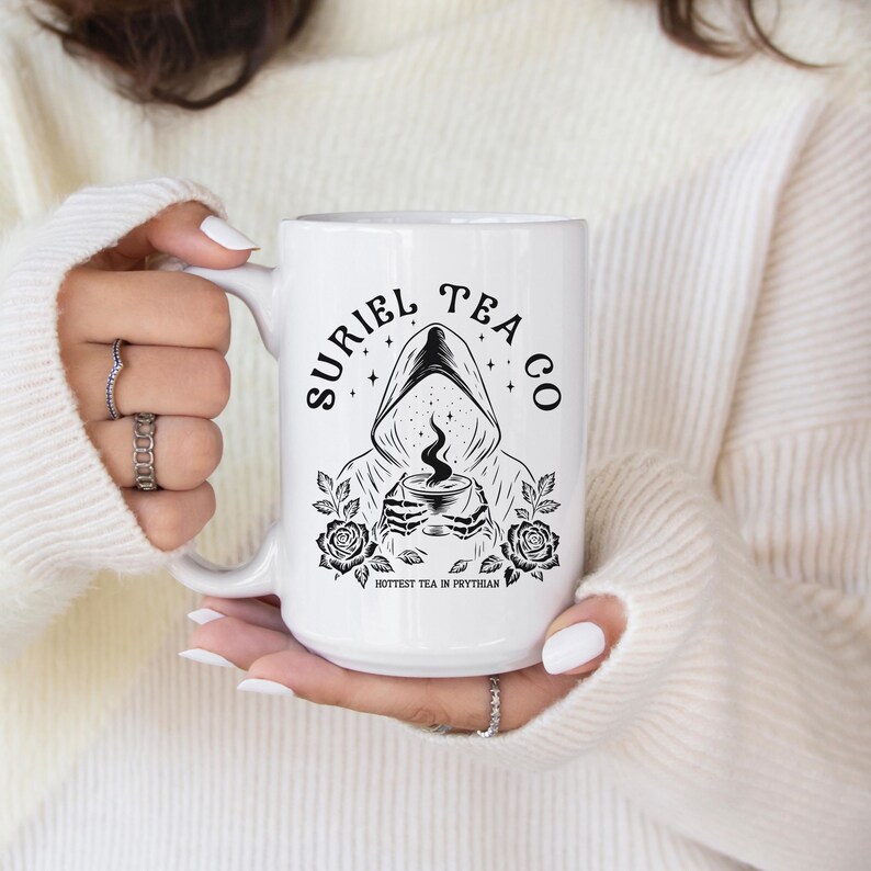 Suriel Tea Co Coffee Mug, ACOTAR Inspired Ceramic Mug, Gift for Readers 15oz