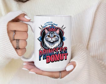 Keramische mok prinses donut, grappig cadeau dungeon crawler kat