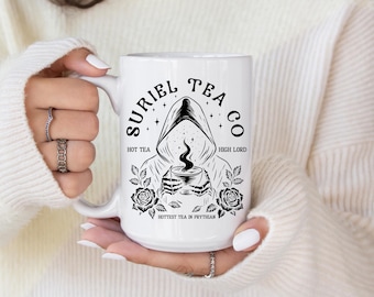 Suriel Tea Co Coffee Mug, ACOTAR Inspired, Tea Lover Gift, Ceramics, Gift for Readers, Literary Mug for Sarah J Maas fans