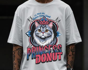 Princess Donut Cat T-shirt, Dungeon Crawler Funny Shirt, Comfort Colors Shirt, Fantasy Reader Gift, For her, For him, Goddammit Donut Shirt