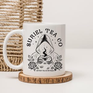 Suriel Tea Co Coffee Mug, ACOTAR Inspired Ceramic Mug, Gift for Readers 11oz