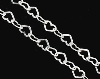 Corrente de coração de prata esterlina 925 de 24 polegadas, 3 x 4,5 mm. :th2675