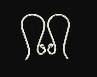 5 pairs of Karen Hill Tribe Silver Ear Wires 18mm. 20 AWG  :ka4555