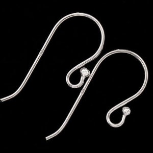 5 pairs of 925 Sterling Silver Ear Wires 10x23 mm. 20 AWG. :th1161