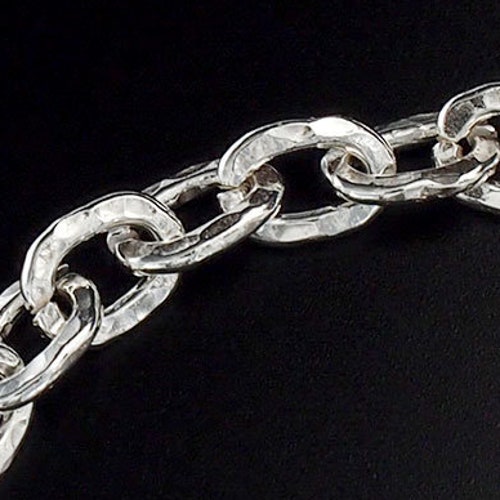 7 Inches of Karen Hill Tribe Silver Imprint Opened Link Chain - Etsy
