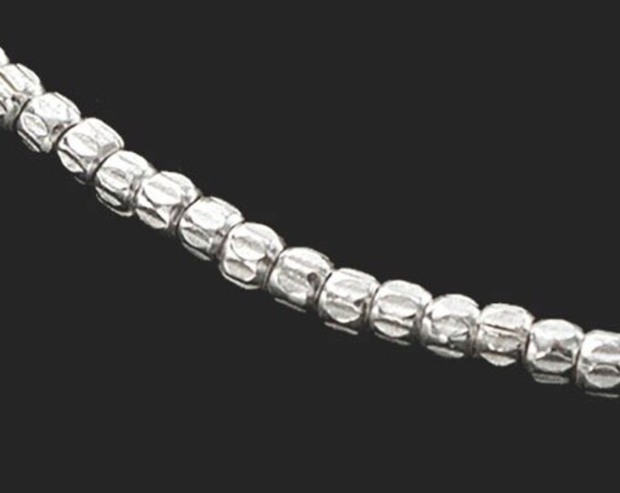 thumbnail image 2 of Karen Hill Tribe Sterling Silver Hexagon Faceted Beads - 3mm Spacers 2 of 3