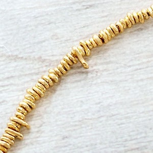 50 of Karen hill tribe  Silver  Gold Vermeil Style Irregular Beads 2.5 - 5 mm.  :vm0573