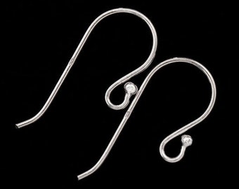 5 pairs of 925 Sterling Silver Ear Wires 10x23 mm. 20 AWG. :th1161