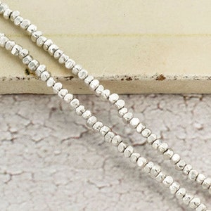 230 of Karen Hill Tribe Silver Faceted Seed Beads 1.6 mm. 13&quot; :ka3513