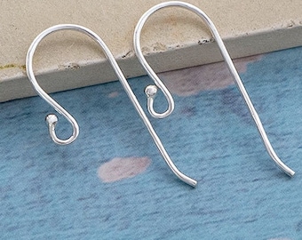 5 pairs of 925 Sterling Silver Ear Wires 10x23 mm. 20 AWG. :th1161