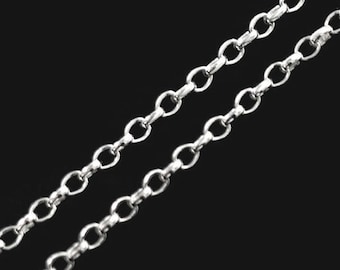 30 inches of 925 Sterling Silver Oval Chain 1.6x2.2 mm. :th1788