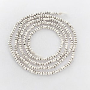 290 of Karen Hill Tribe Silver Tiny Solid Seed Beads 1.5x1 mm 13 inches :kt0084m