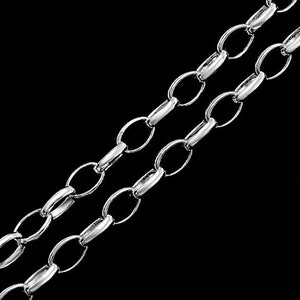 18 inches of 925 Sterling Silver Oval Chain 3x5 mm. :th0936