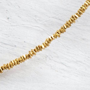 160 of Karen hill tribe Silver Gold Vermeil Style Little Stick Beads 1.8x0.8 mm. :vm0345