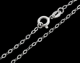 16 inches of 925 Sterling Silver Marquise Chain Necklace 1.8x2.5 mm. Delicate Chain :th2328-16