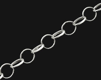 18 inches of 925 Sterling Silver Circle Chain 4.3 mm. :th1509