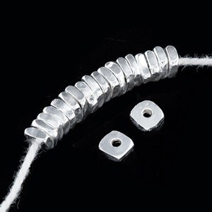20 of Karen Hill Tribe Silver Free form  Disc Spacer Beads 5x1.5 mm.  :ka4488