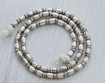 50 of Karen Hill Tribe Silver Bamboo Beads 2.5x4.5 mm. Oxidized Finish  :ka4535