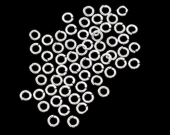 60 of 925 Sterling Silver Opened Jump Rings 3 mm.#22 AWG. Wire :th0803