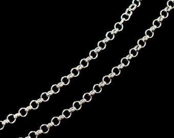 40 inches of 925 Sterling Silver Rolo Chain 1.6 mm. Delicate chain  :th0779