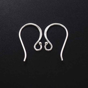 5 pairs of 925 Sterling Silver Ear Wires 12x17 mm. ,#20 AWG wire  :tk0128
