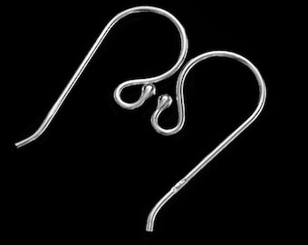 6 pairs of 925 Sterling Silver Ear Wires 9x18 mm. ,#21 AWG wire  :th0922