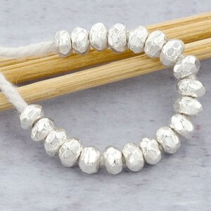 20 of Karen Hill Tribe Silver Faceted Seed Beads 4x2.5 mm. :ka3031