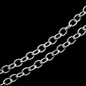 30 Inches of 925 Sterling Silver Chain 3x3.7 Mm. :th2127 - Etsy