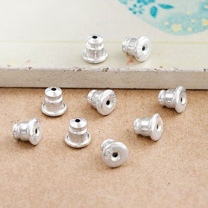 5 pairs of 925 Sterling Silver  Earring Backs Findings  5 mm. :th2750