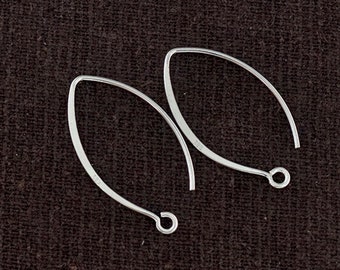 6 paires de crochets en argent sterling 925 de 10 x 23 mm. 21 AWG : 1039